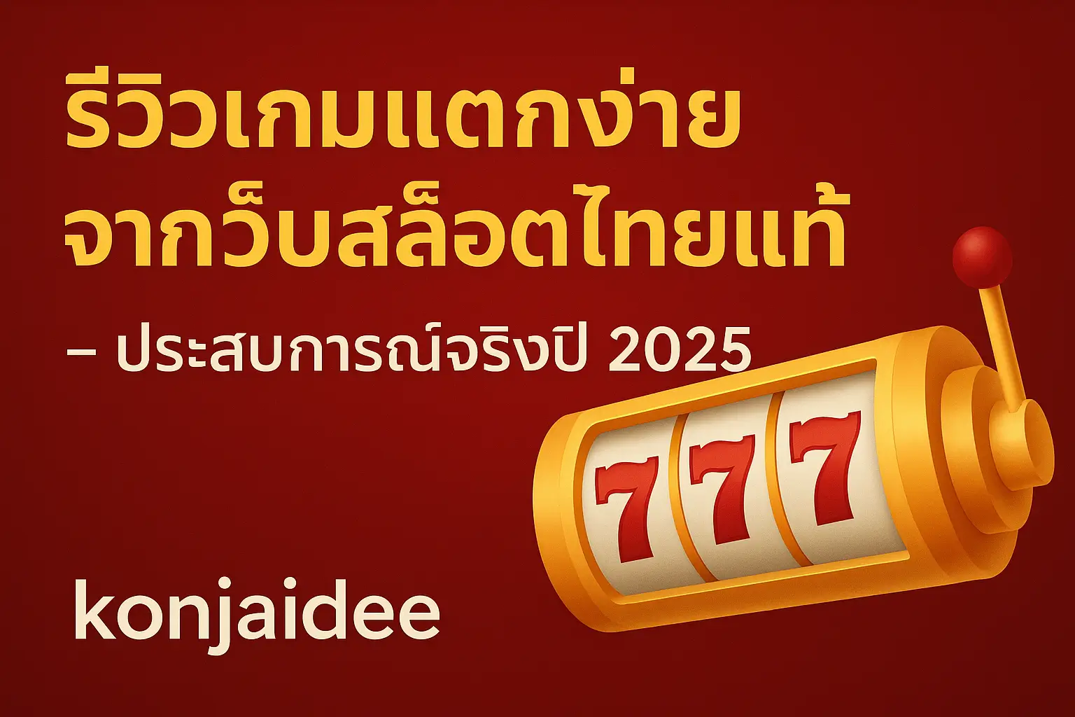 รีวิวเว็บสล็อตแตกง่าย 2025